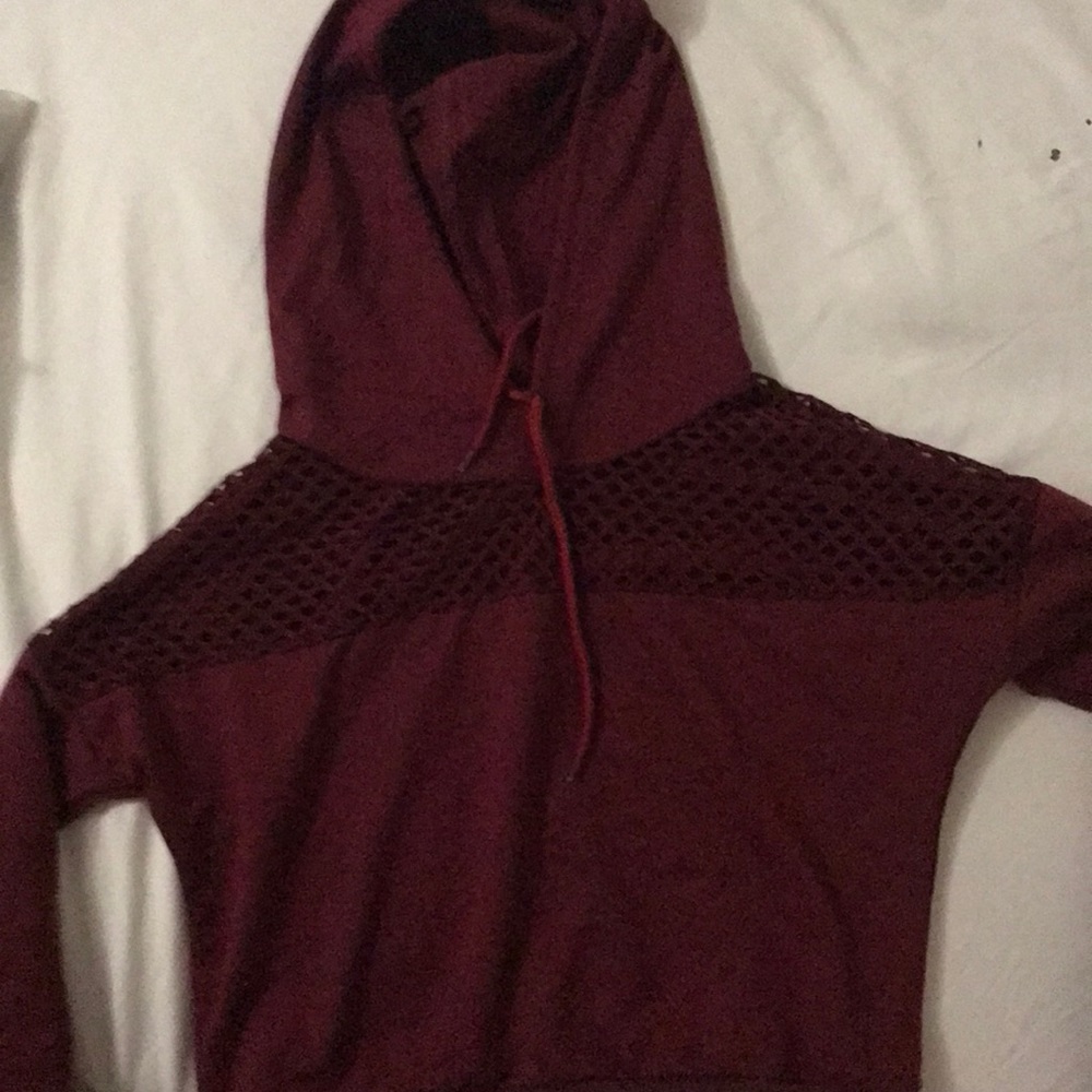 Cut Out Solid Hooded Sweatshirt
